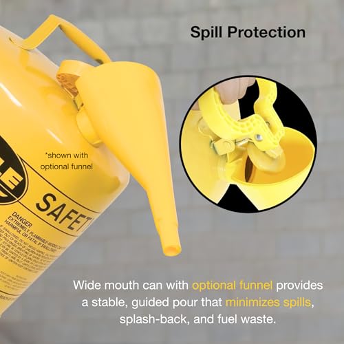 Eagle 5 Gallon Type I Yellow Safety Gas Can for Diesel