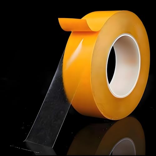 Ultra-Thin Clear Double Sided Tape Heavy Duty 2-Inch x 50 Feet Two Sides Strong Stick Mounting Adhesive Tape for Arts & Crafts, Fix Carpet