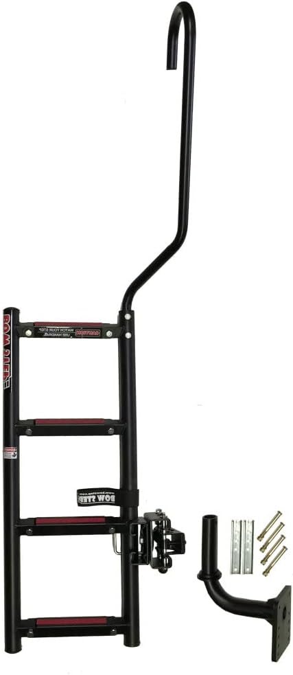 Quality Mark 28801 Bow Step - 3-Step, Starboard , Black