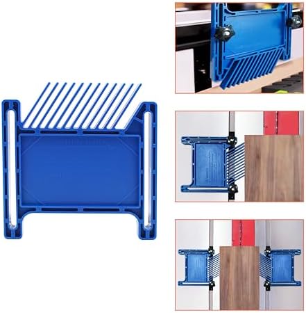 PRS3020 Featherboard for Table Saw, Router Table, Bandsaw, Replace for Kreg Compatible with Standard 3/8" x 3/4" T-slot and Miter Slot, Blue