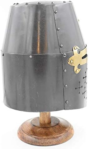 Medieval Warrior Templar Crusader Knights Helmet Wearable for Adult Medieval Costumes