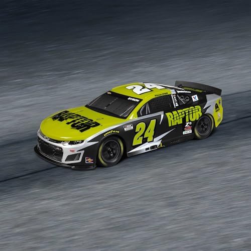 Losi 1/12 NASCAR RC Race Car William Byron No. 24 2025 Raptor Chevrolet ZL1 2S AWD Brushed On-Road Battery & Charger Included Black LOS1122524