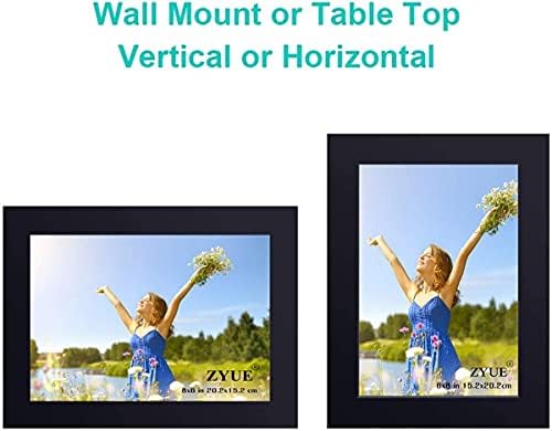 6x8 inch Picture Frame Made of 100% Solid Wood and High Definition PlexiGlass Display Pictures for Table Top Display and Wall Mounting Photo Frame