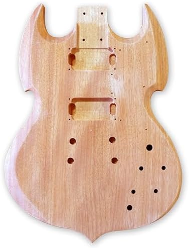 DIY Electric Guitar Kits Okoume wood Body curved top with mahogany veneer cover maple neck & composite ebony fingerboard