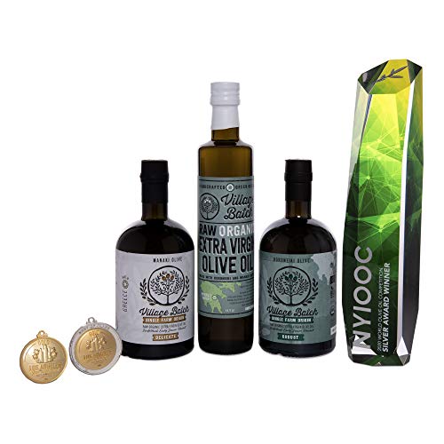 VILLAGE BATCH - AWARD WINNERS - KORONEIKI OLIVE OIL Greek Olive Oil ORGANIC COLD PRESSED OLIVE OIL Extra Virgin Olive Oil High In Polyphenols