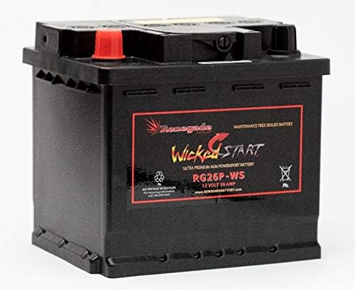 Polaris RG26P-WS Sealed Maintenance Free AGM Battery | 600+ CCA's, 4014132-P, 4015591-P, for Polaris Vehicles