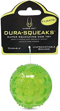 Hyper Pet DuraSqueak Dog Ball Toy, Interactive Dog Toys that Float and Squeaks for Playing, Fetching and Retrieving-Great Alternative to Traditional Tennis Balls Green 2.5 Inch | Bold sound effects reward play, a fresh alternative to traditional tennis o…