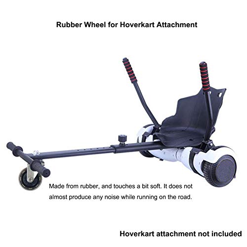 4'' Quiet Rubber Wheel Replacement for Hoverboard Seat Attachment (Single Bolt Type) (4'')