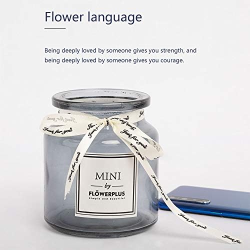 MOOMASS Artificial Peony and Glass vase, Ins Style Artificial Flower Glass Bottle Set, Suitable for Living Room, Dining Table, Office, Wedding