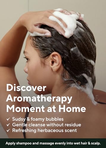 AROMATICA Rosemary Scalp Scaling Shampoo for Hair Growth | Korean Hair Care for Thinning Hair & Hair Loss, Natural Essential Oil, Vegan, Sulfate Silicone Paraben Free (13.53 oz)