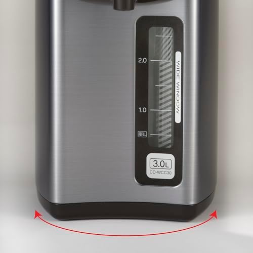 Zojirushi Micom Water Boiler and Warmer (135 oz. / 4L, Silver) | Four heat settings, Quick Temp mode, energy-saving operation