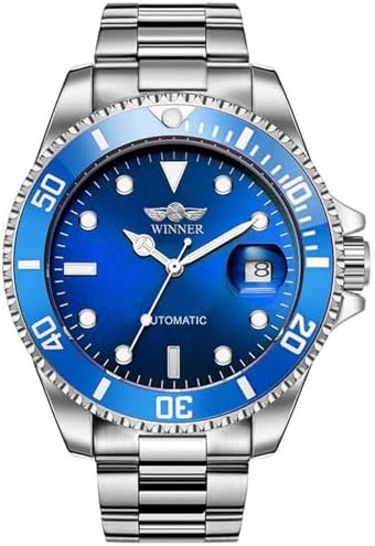MASTOP Men Automatic Mechanical Watches Full Steel Waterproof Mens Watches | Calendar,Fashion Wristwatch for Men