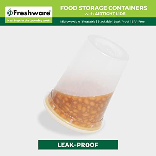 Freshware Food Storage Containers [240 Set] 32 oz Plastic Deli Containers with Lids, Slime, Soup