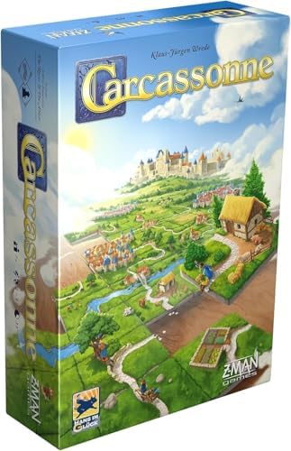 Carcassonne Board Game - Classic Tile Placement Strategy, Medieval Adventure for Adults & Families, Adult Board Games, Family Fun, Kids 8-12