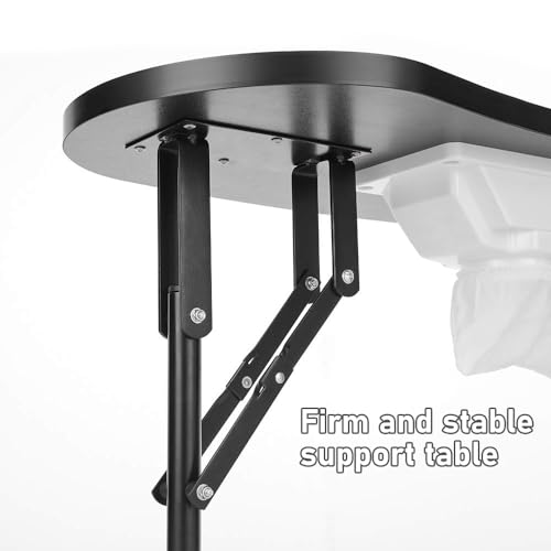 LEIBOU Professional Folding Portable Vented Beauty Manicure Table Nail Desk Salon Spa with Fan &Bag (35''x 16''x 28'') (Black)