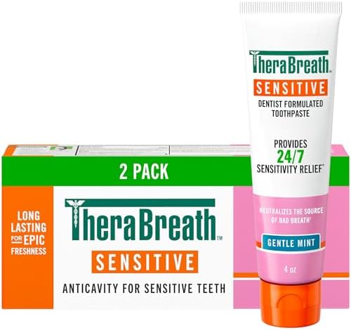 TheraBreath Healthy Gums Oral Rinse, Antigingivitis, Clean Mint Flavor, Dentist Formulated to Help Prevent Gingivitis and Support Gum Health, Alcohol Free, 16 Fl Oz (Pack of 2)