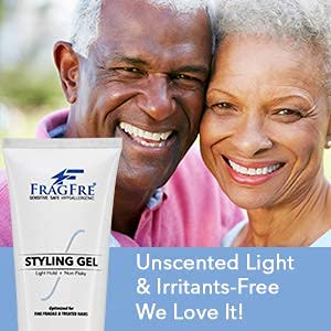 Light Hold Hair Gel Fragrance Free 8 oz - Lightweight Styling Gel for Fine Fragile and Weakened Hairs - Paraben Free Hypoallergenic Sensitive