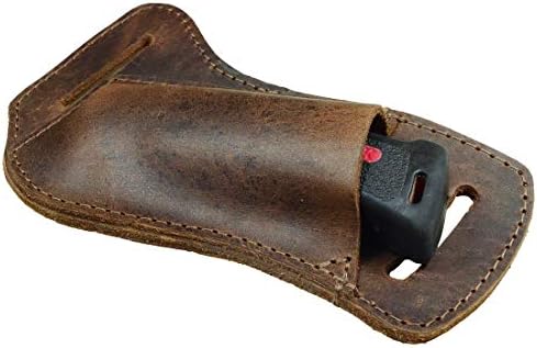 Hide & Drink, Horizontal Holster Compatible with Swiss Champ Victorinox Army Knife, Tool Case for Belt, Full Grain Leather, Handmade, Bourbon Brown