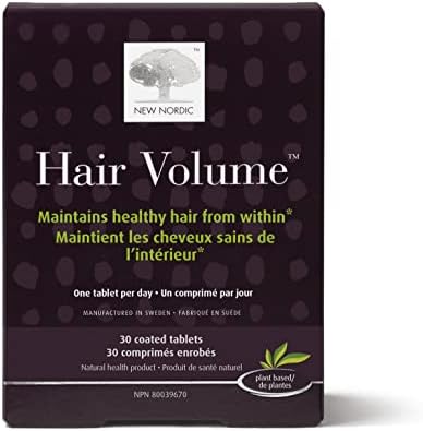 NEW NORDIC Hair Volume Daily Biotin Support Supplement | 90 Tablets | Daily hair supplement tablets made with biotin and Annurka apple extract for simple incorporation into your daily routine