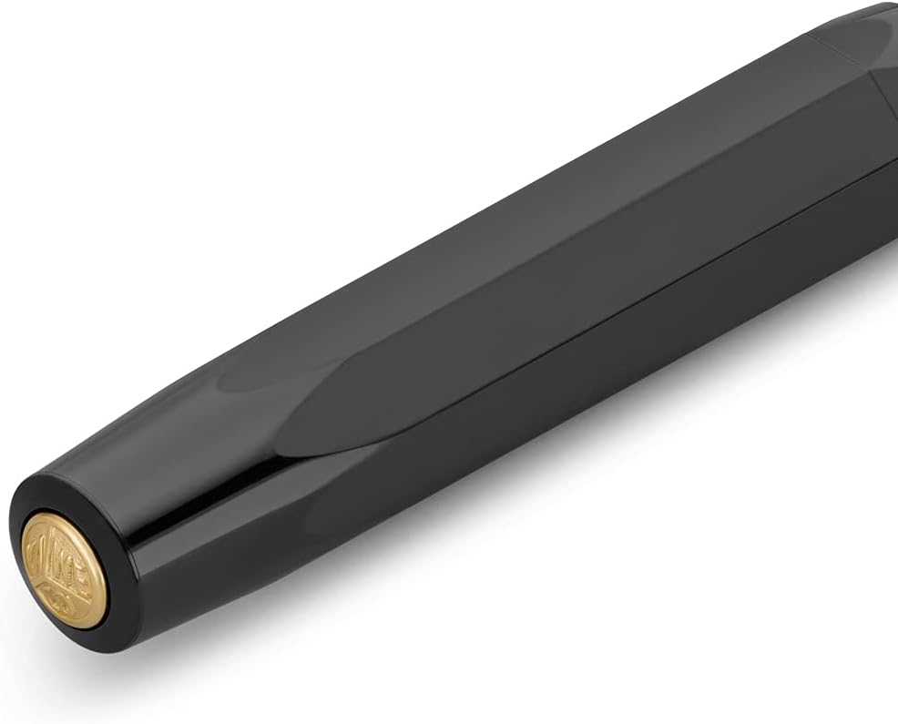 Kaweco CLASSIC SPORT Fountain Pen White with 23 Carat Gold-Plated Steel Nib and Iridium Tip for Ink Cartridges I Sport Fountain Pen 13 cm I Nib: BB (Extra Broad)