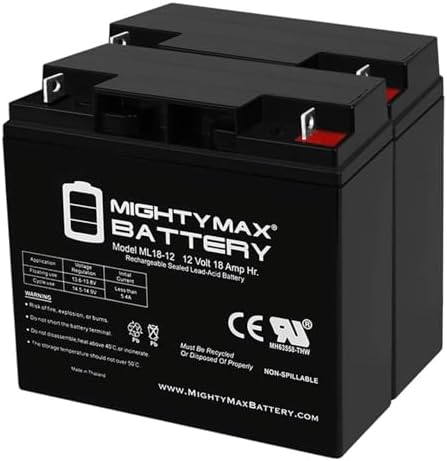 Mighty Max Battery ML18-12 - 12V 18AH New Battery for 90508011 Craftsman Black Lawn Mowers