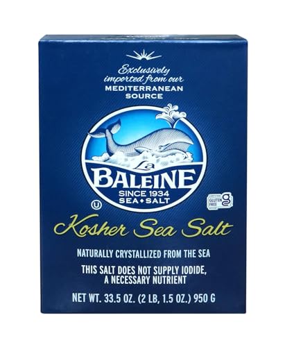 La Baleine Fine Sea Salt, Mediterranean Sea Salt, Shaker Bottle, Product of France, 4.4 Oz