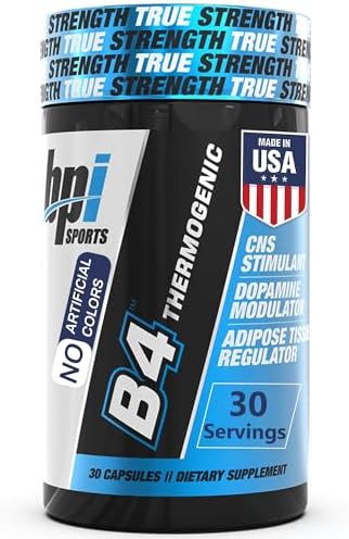 BPI Sports B4 – Extra Strength Natural Fat Burner for Women & Men – Keto-Friendly Fat Burner Capsules, Weight Loss & Appetite Control -Caffeine