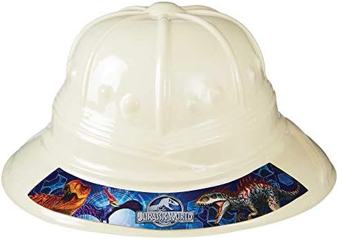 Amscan Jurassic World Vac Pith Helmet | 5 1/2" x 11 1/4" x 10" | White - 1 Pc.