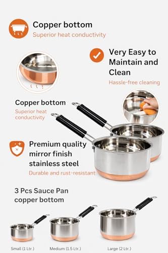 ROYAL SAPPHIRE Cookware Set - Sauce Pan Small, Medium