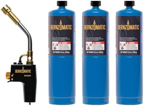 Bernzomatic® DuraCast® Wide Surface Torch - Durable Cast Body Aluminum Construction for Cooking, Heat Shrinking, Metalworking, and Vinyl Wrapping (TS 4500 Torch)