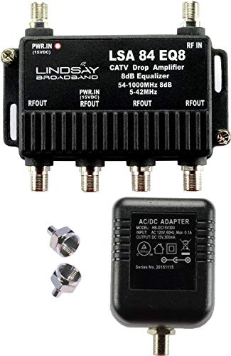 Reliable Cable 4-Port Cable TV/Antenna/HDTV/Internet Digital Signal Amplifier/Booster/Splitter/Equalizer with Passive Return