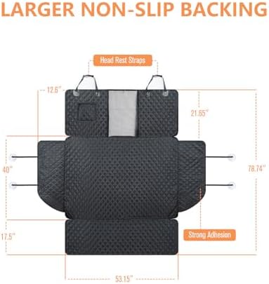 PETICON SUV Cargo Liner for Dogs, Trunk Cover with Bumper Flap Protector