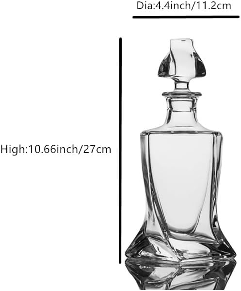 Square 25oz Whiskey Decanter with Glass Stopper