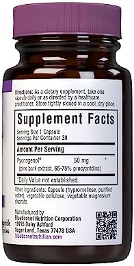 BLUEBONNET NUTRITION PYCNOGENOL 50 mg | Third-party tested for purity and potency; manufactured in the USA
