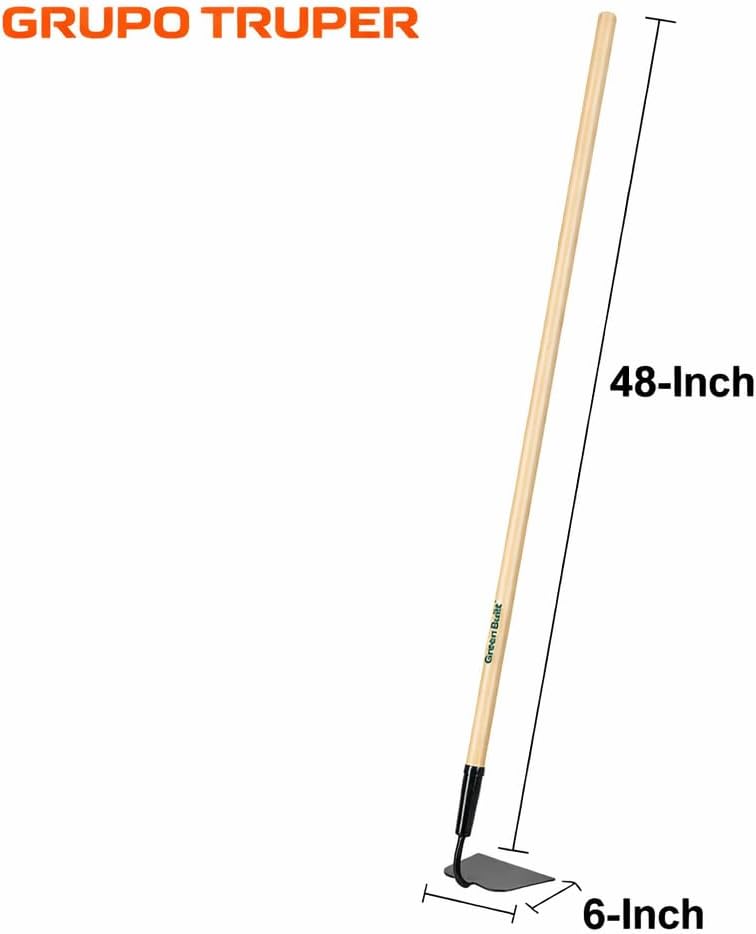 Truper Green Built Welded Garden Hoe, 6-Inch Head, 48-Inch Wood Handle (Model ATJ-PE / 30003)