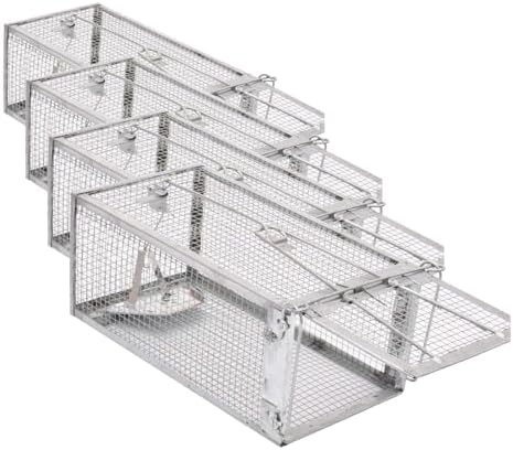 Kensizer Humane Rat Trap, Small Mouse Traps 10.5" L x 5.5" W x 4.5" H | Chipmunk Rodent Trap, Indoor and Outdoor, Mouse Voles Hamsters, Live Cage Catch and Release, 1-Pack