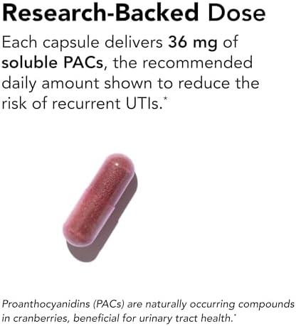 Theralogix TheraCran One Cranberry Capsules - 90-Day Supply - Supplement for Men & Women - to Support Urinary Tract Health* - 36mg Soluble PACs per