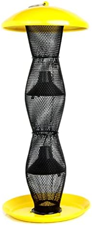 Perky-Pet YB5F00340 Yellow & Black Finch Tube Wild Bird Feeder