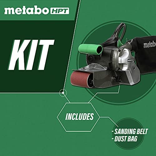Metabo HPT Belt Sander | 3 x 21 Inch | For Woodworking | Variable Speed | 9.0 Amp Motor | Soft Grip | 5-Year Warranty | SB8V2