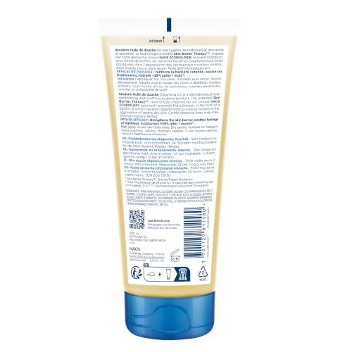 Bioderma Atoderm Shower Oil, Cleansing Oil For Face & Body, Nourishing Cleansing Oil For Dry to Atopic Sensitive Skin For Softer & Smooth Skin For Your Whole Family