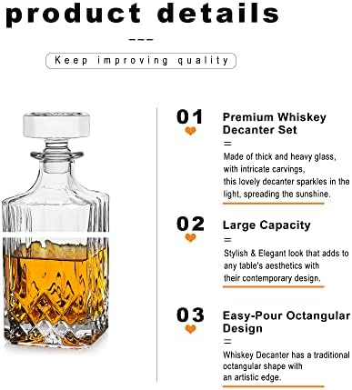 LUXU Whiskey Decanter,25 oz