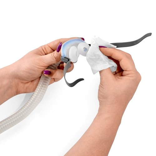 SoClean CPAP Mask Wipes | 64-Wipe Pack | Perfect for Daily Cleaning | For daily cleaning of CPAP masks & hoses. 100% cotton. Free of alcohol