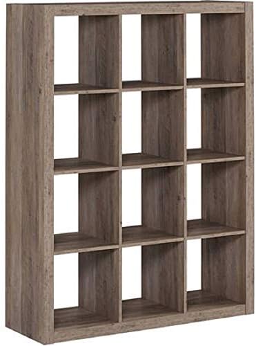 Better Homes and Gardens.. Bookshelf Square Storage Cabinet 4-Cube Organizer (Weathered) (White, 4-Cube) (Rustic Gray, 12-Cube)