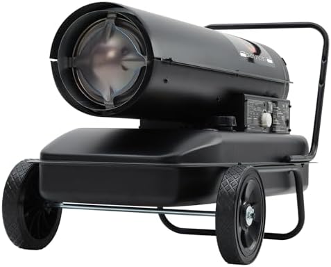 Garvee 215000 BTUs Kerosene/Diesel Forced Air Heater, Kerosene Fan Forced Heater with Thermostat Control for Warehouses, Construction, Workshops