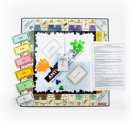 Anti-Monopoly Board Game, Play as a Capitalist or Monopolist, the Original Monopoly Game from University Games