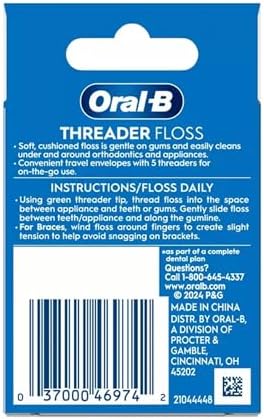 Oral-B Glide Threader Floss, 30-Count (Pack of 6)