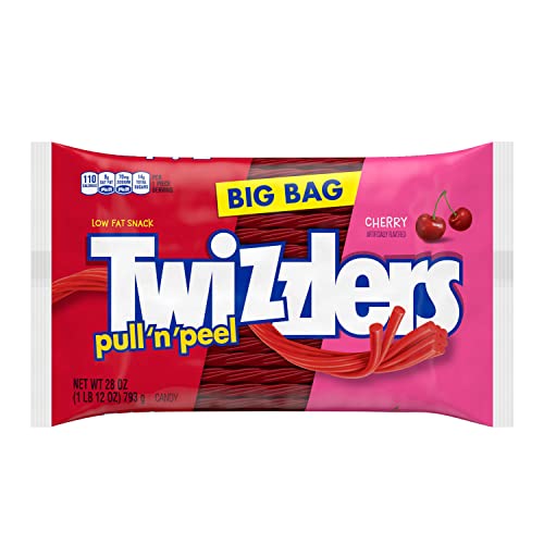 Twizzlers, Pull 'N' Peel Cherry Flavored Licorice Style, Chewy Candy Bag, 14 Ounce