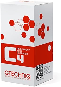 Gtechniq C4 Permanent Trim Restorer 15ml - Revitalize Tired, Faded, Discoloured Car and Vehicle Trim - Premium Weather Protection, UV Resistant, Leaves No Unattractive Gloss - 2 Year Durability | Revitalizes and Restores Faded Plastic Trim, UV Resistant…