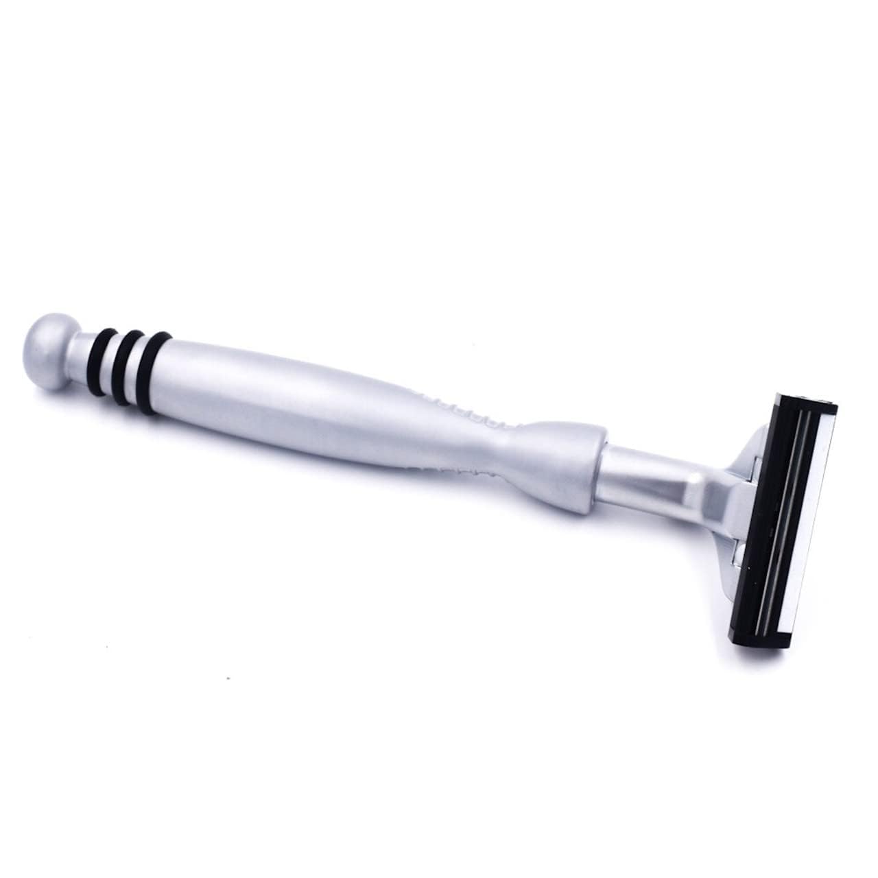 Taconic Heavyweight Atra-Compatible Pivot Razor with 10 Cartridges | All-Metal Chrome Razor Fits Atra-Style Twin Blade Cartridges And Includes 10