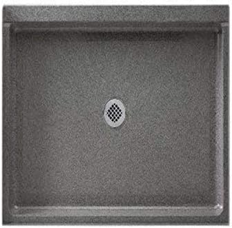 Swan SF03454MD.130 54-in L x 34-in W x 5.5-in H Solid Surface Shower Base, Ice